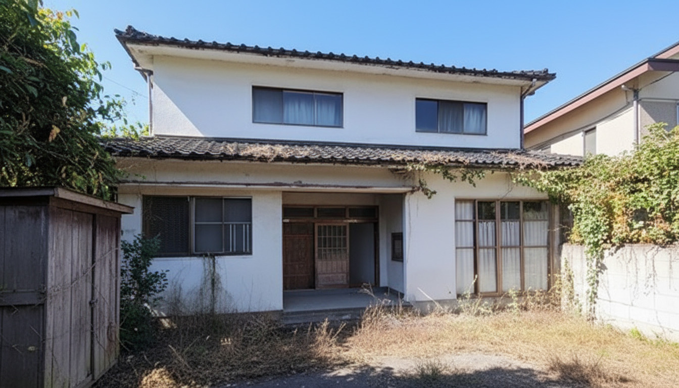 草が生い茂った空き家。美濃・名古屋近郊の空き家も対応する林組。