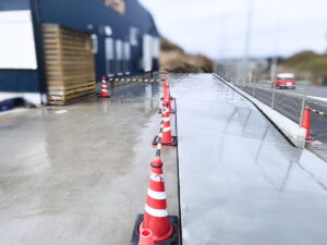 施工後・コンクリート打設完了の駐車場